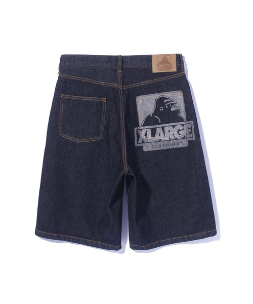 XLARGE(エクストララージ)の「OG DENIM SHORT PANTS(デニムパンツ・メンズ・グリーン/ライトインディゴブルー/ブラック・32inch/30inch/34inch/36inch)」の2枚目の写真