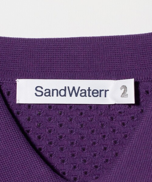 UNITED ARROWS & SONS（ユナイテッドアローズアンドサンズ）の「＜SandWaterr＞ PL SS/ショートスリーブニット（ニット/セーター・メンズ・パープル/ブラック・2/1）」の4枚目の写真