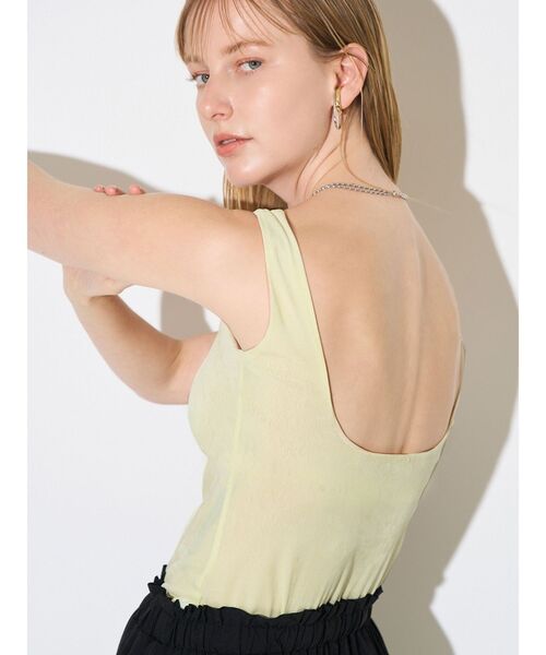 ELENDEEK（エレンディーク）の「フロッキーチュールパッドタンク（タンクトップ・レディース・ブラック/イエロー/ベージュ・FREE）」の17枚目の写真