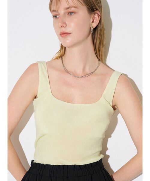 ELENDEEK（エレンディーク）の「フロッキーチュールパッドタンク（タンクトップ・レディース・ブラック/イエロー/ベージュ・FREE）」の18枚目の写真