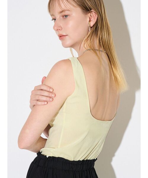 ELENDEEK（エレンディーク）の「フロッキーチュールパッドタンク（タンクトップ・レディース・ブラック/イエロー/ベージュ・FREE）」の19枚目の写真