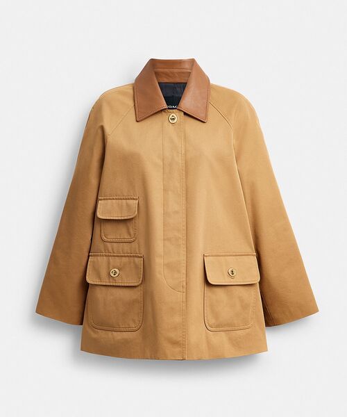 COACH(コーチ)の「ターンロック スウィング コート(その他アウター・レディース・ベージュ系その他・MEDIUM/X-SMALL/SMALL)」の5枚目の写真
