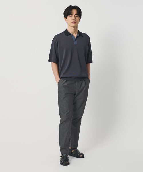 BEAUTY&YOUTH UNITED ARROWS（ビューティーアンドユースユナイテッドアローズ）の「スラブ １プリーツ イージー テーパード パンツ NO.5 ストレッチ 撥水 UVカット（その他パンツ・メンズ・ネイビー/ダークグレー/ブラック・M/XL/S/L）」の8枚目の写真