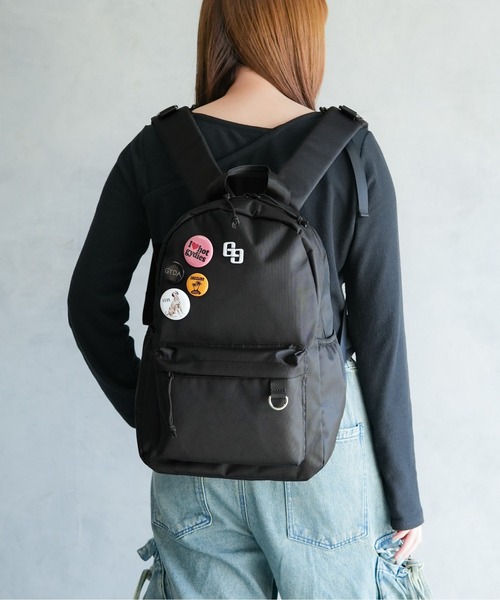 GYDA(ジェイダ)の「【GYDA/ジェイダ】 CASUAL-BADGE SERIES 缶バッジ4コセット付きバックパック(バックパック/リュック・レディース・ブラック・FREE)」の1枚目の写真