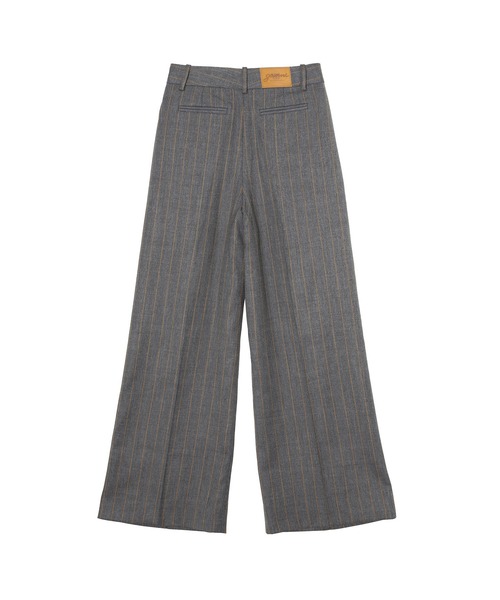 GANNI（ガニー）の「Brushed Wool Stripe Mid Waist W0761（その他パンツ・レディース・グレー・36/34）」の2枚目の写真