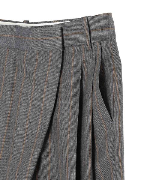 GANNI（ガニー）の「Brushed Wool Stripe Mid Waist W0761（その他パンツ・レディース・グレー・36/34）」の4枚目の写真