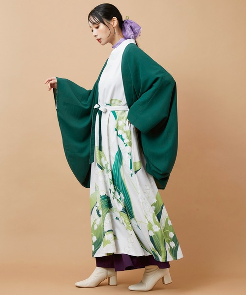 カヤ(カヤ)の「【カヤ】揺る鈴蘭 羽織付きワンピース(ワンピース・レディース・パープル系その他/キナリ/ライトパープル・FREE)」の10枚目の写真