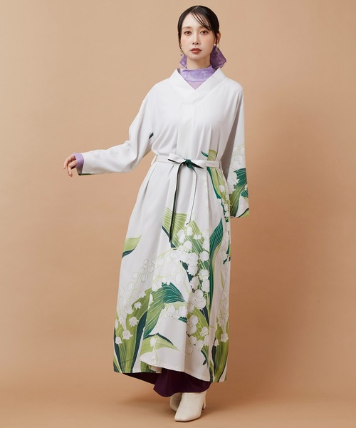 カヤ(カヤ)の「【カヤ】揺る鈴蘭 羽織付きワンピース(ワンピース・レディース・パープル系その他/キナリ/ライトパープル・FREE)」の13枚目の写真