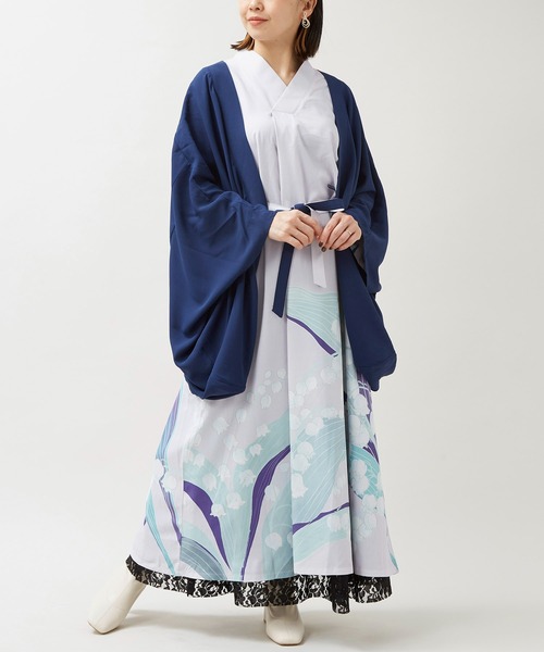 カヤ(カヤ)の「【カヤ】揺る鈴蘭 羽織付きワンピース(ワンピース・レディース・パープル系その他/キナリ/ライトパープル・FREE)」の5枚目の写真