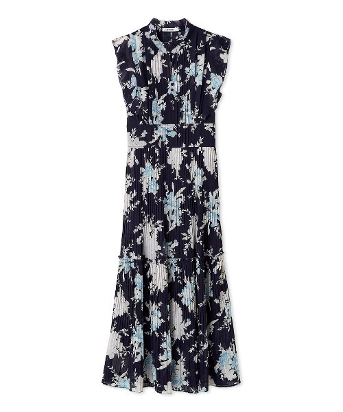 SNIDEL（スナイデル）の「【販路限定サイズあり】Sustainableプリーツプリントワンピース（ワンピース・レディース・ミント/ホワイト/ライトピンク/ダークネイビー・1/00/2/0）」の3枚目の写真