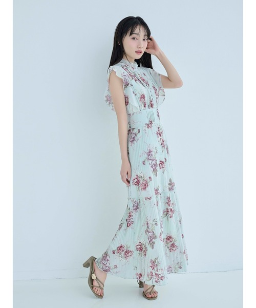 SNIDEL（スナイデル）の「【販路限定サイズあり】Sustainableプリーツプリントワンピース（ワンピース・レディース・ミント/ホワイト/ライトピンク/ダークネイビー・1/00/2/0）」の5枚目の写真