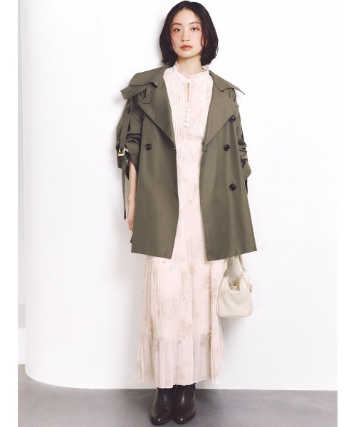 SNIDEL（スナイデル）の「【販路限定サイズあり】Sustainableプリーツプリントワンピース（ワンピース・レディース・ミント/ホワイト/ライトピンク/ダークネイビー・1/00/2/0）」の8枚目の写真