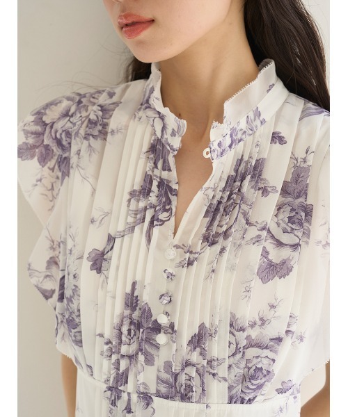 SNIDEL（スナイデル）の「【販路限定サイズあり】Sustainableプリーツプリントワンピース（ワンピース・レディース・ミント/ホワイト/ライトピンク/ダークネイビー・1/00/2/0）」の20枚目の写真