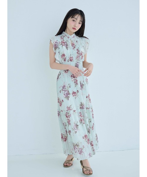 販路限定サイズあり】Sustainableプリーツプリントワンピース