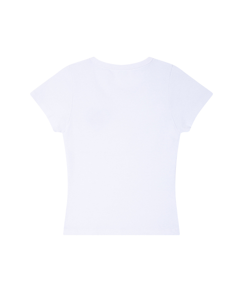 ILLIGO（イリゴ）の「129 ドットフィッティッドTシャツ ホワイト（Tシャツ/カットソー・レディース・その他・OS）」の5枚目の写真
