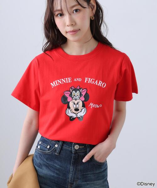FREE'S MART(フリーズマート)の「◆【Disney】別注ミニーマウス&マリーTシャツ(Tシャツ/カットソー・レディース・レッド/ホワイト系その他/ホワイト/ライトグリーン・FREE)」の4枚目の写真