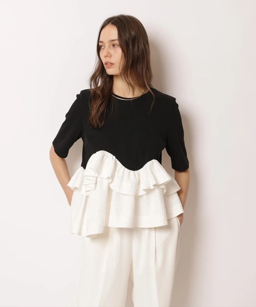 美品　カデュネ　CADUNE フリルカットソー フリル裾カットソー（Tシャツ/カットソー）｜CADUNE（カデュネ）の