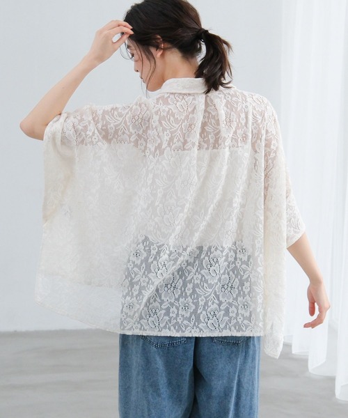 LAKOLE(ラコレ)の「レースポンチョシャツ / 663220(シャツ/ブラウス・レディース・アイボリー/ブラック/ライトブルー・FREE)」の15枚目の写真