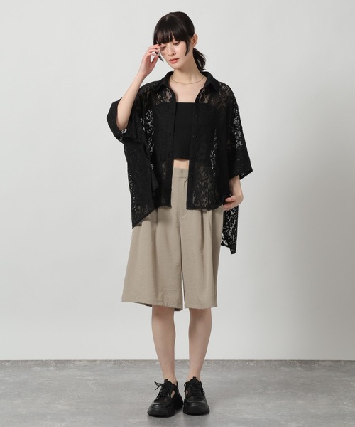 LAKOLE(ラコレ)の「レースポンチョシャツ / 663220(シャツ/ブラウス・レディース・アイボリー/ブラック/ライトブルー・FREE)」の19枚目の写真