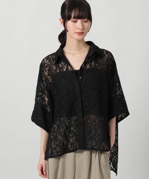 LAKOLE(ラコレ)の「レースポンチョシャツ / 663220(シャツ/ブラウス・レディース・アイボリー/ブラック/ライトブルー・FREE)」の21枚目の写真