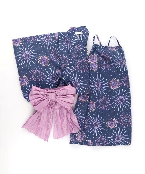 BRANSHES（ブランシェス）の「【WEB限定】2WAYセパレート浴衣（浴衣・キッズ・ピンク/アイボリー/ネイビー/レッド・L/XL/M）」の6枚目の写真