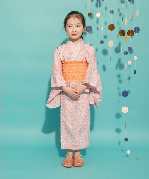 BRANSHES（ブランシェス）の「【WEB限定】2WAYセパレート浴衣（浴衣・キッズ・ピンク/アイボリー/ネイビー/レッド・L/XL/M）」の8枚目の写真