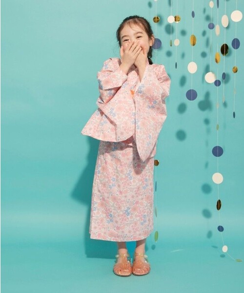 BRANSHES（ブランシェス）の「【WEB限定】2WAYセパレート浴衣（浴衣・キッズ・ピンク/アイボリー/ネイビー/レッド・L/XL/M）」の9枚目の写真