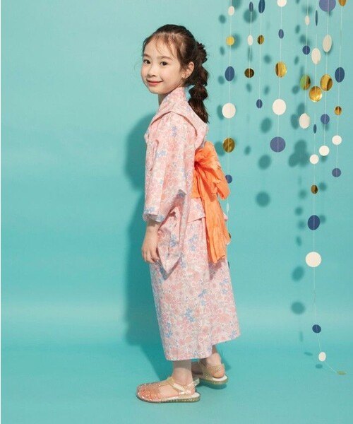 BRANSHES（ブランシェス）の「【WEB限定】2WAYセパレート浴衣（浴衣・キッズ・ピンク/アイボリー/ネイビー/レッド・L/XL/M）」の10枚目の写真