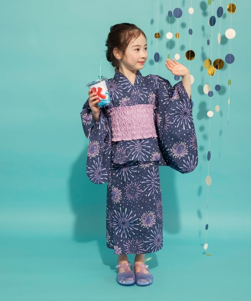 BRANSHES（ブランシェス）の「【WEB限定】2WAYセパレート浴衣（浴衣・キッズ・ピンク/アイボリー/ネイビー/レッド・L/XL/M）」の15枚目の写真