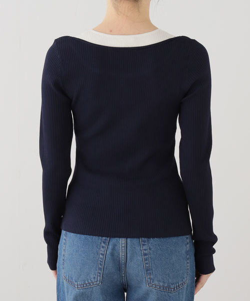 IENA LA BOUCLE(イエナラブークル)の「BAUM UND PFERDGARTEN バウム ウンド ヘルガーデン CLARY 24770(ニット/セーター・レディース・ネイビー・FREE)」の3枚目の写真