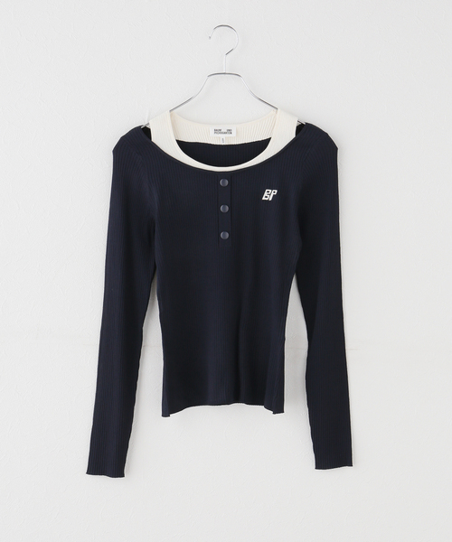 IENA LA BOUCLE(イエナラブークル)の「BAUM UND PFERDGARTEN バウム ウンド ヘルガーデン CLARY 24770(ニット/セーター・レディース・ネイビー・FREE)」の4枚目の写真