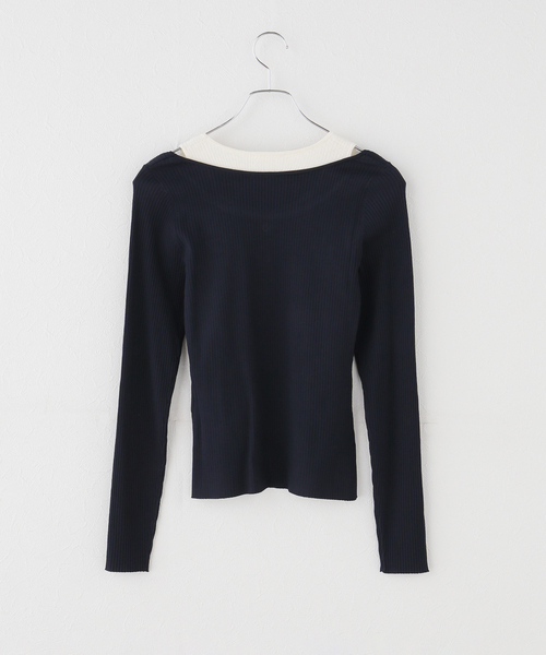 IENA LA BOUCLE(イエナラブークル)の「BAUM UND PFERDGARTEN バウム ウンド ヘルガーデン CLARY 24770(ニット/セーター・レディース・ネイビー・FREE)」の5枚目の写真