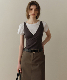 FOR YOUR EYES ONLY（フォー ユア アイズ オンリー）の「Filo Two-way Sleeveless (Charcoal)（ニット/セーター）」