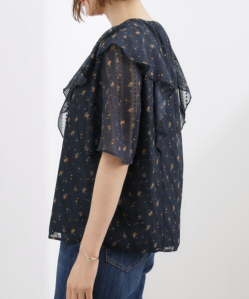grove(グローブ)の「【二の腕カバー・お仕事◎】フラワープリントブラウス(シャツ/ブラウス・レディース・ブラック系/ベージュ系その他4・02/01/03/04)」の12枚目の写真