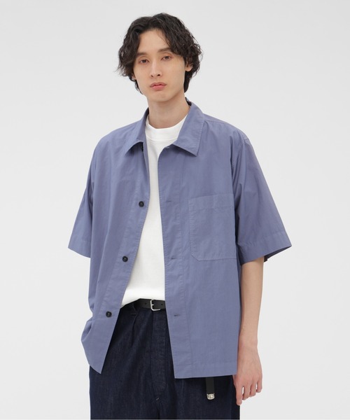 MHL.（エムエイチエル）の「COTTON RAMIE POPLIN（シャツ/ブラウス・メンズ・ブルー/オレンジ/ホワイト・SMALL/MEDIUM/LARGE）」の2枚目の写真