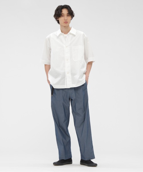 MHL.（エムエイチエル）の「COTTON RAMIE POPLIN（シャツ/ブラウス・メンズ・ブルー/オレンジ/ホワイト・SMALL/MEDIUM/LARGE）」の4枚目の写真