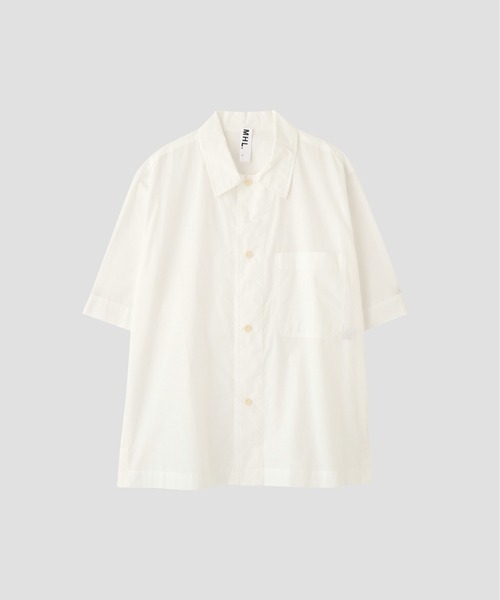 MHL.（エムエイチエル）の「COTTON RAMIE POPLIN（シャツ/ブラウス・メンズ・ブルー/オレンジ/ホワイト・SMALL/MEDIUM/LARGE）」の5枚目の写真