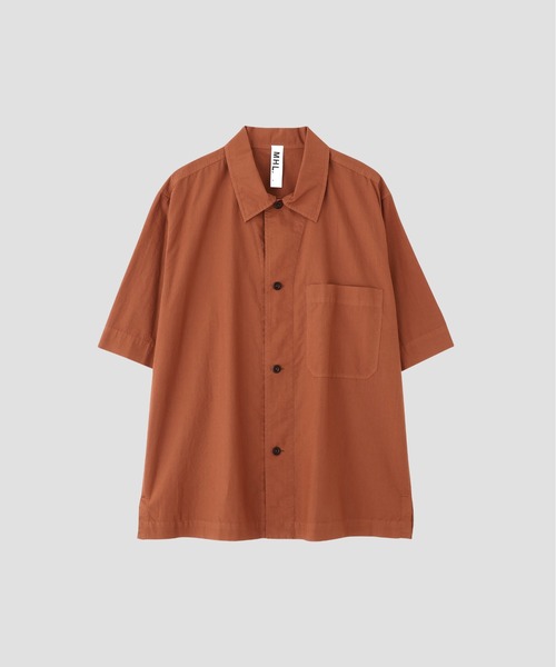 MHL.（エムエイチエル）の「COTTON RAMIE POPLIN（シャツ/ブラウス・メンズ・ブルー/オレンジ/ホワイト・SMALL/MEDIUM/LARGE）」の12枚目の写真