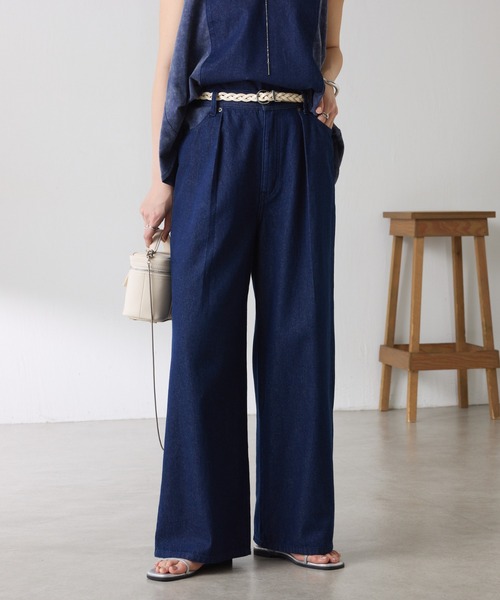 COLLAGE GALLARDAGALANTE（コラージュガリャルダガランテ）の「Q.anos/ライトオンスタックデニム（デニムパンツ・レディース・インディゴブルー/ブルー・FREE）」の2枚目の写真