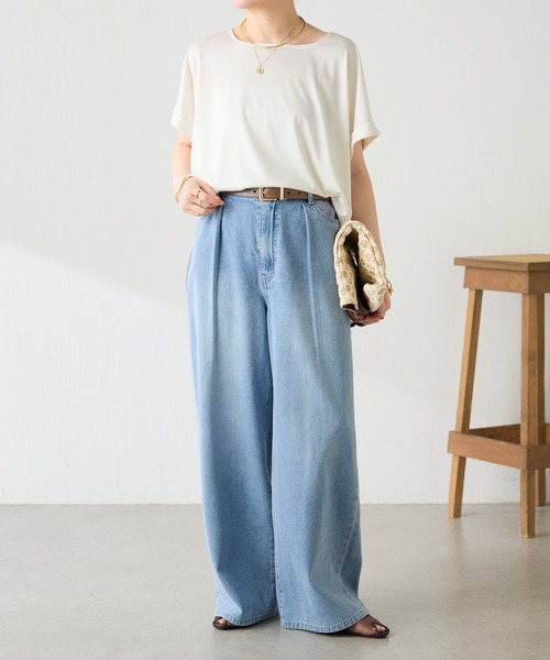 COLLAGE GALLARDAGALANTE（コラージュガリャルダガランテ）の「Q.anos/ライトオンスタックデニム（デニムパンツ・レディース・インディゴブルー/ブルー・FREE）」の3枚目の写真