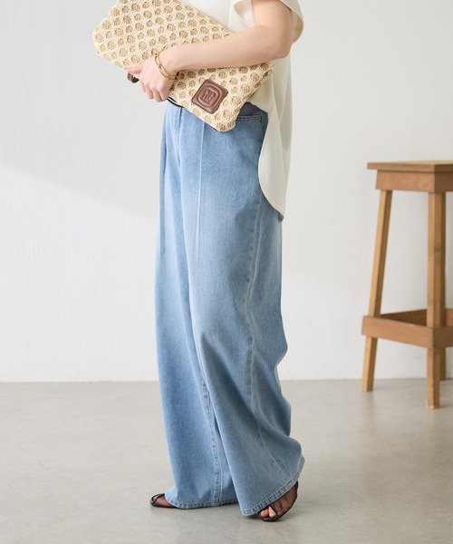 COLLAGE GALLARDAGALANTE（コラージュガリャルダガランテ）の「Q.anos/ライトオンスタックデニム（デニムパンツ・レディース・インディゴブルー/ブルー・FREE）」の9枚目の写真