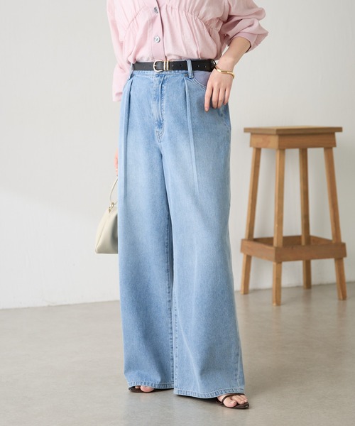 COLLAGE GALLARDAGALANTE（コラージュガリャルダガランテ）の「Q.anos/ライトオンスタックデニム（デニムパンツ・レディース・インディゴブルー/ブルー・FREE）」の12枚目の写真