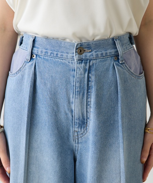 COLLAGE GALLARDAGALANTE（コラージュガリャルダガランテ）の「Q.anos/ライトオンスタックデニム（デニムパンツ・レディース・インディゴブルー/ブルー・FREE）」の20枚目の写真