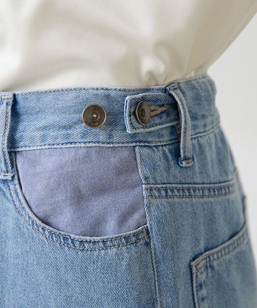 COLLAGE GALLARDAGALANTE（コラージュガリャルダガランテ）の「Q.anos/ライトオンスタックデニム（デニムパンツ・レディース・インディゴブルー/ブルー・FREE）」の22枚目の写真