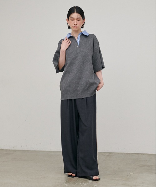 LARUTA（ラルータ）の「【LARUTA】［Web限定］タンブラーオックスラインパンツ（スラックス・レディース・グレイッシュベージュ/チャコールグレー・MEDIUM）」の8枚目の写真