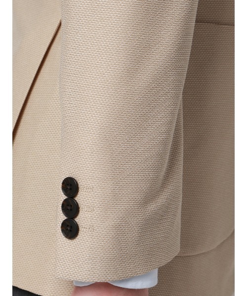 SUIT SQUARE(スーツスクエア)の「涼しい最高ニットジャケット/ウォッシャブル/ストレッチ/メッシュジャージー/織柄/CH28(テーラードジャケット・メンズ・ブルー/ベージュ/ネイビー・S/WIDE L/WIDE M/LL/L/M/SS/WIDE LL)」の6枚目の写真