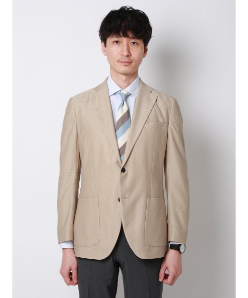 SUIT SQUARE(スーツスクエア)の「涼しい最高ニットジャケット/ウォッシャブル/ストレッチ/メッシュジャージー/織柄/CH28(テーラードジャケット・メンズ・ブルー/ベージュ/ネイビー・S/WIDE L/WIDE M/LL/L/M/SS/WIDE LL)」の11枚目の写真