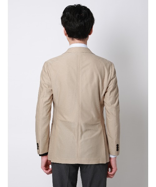SUIT SQUARE(スーツスクエア)の「涼しい最高ニットジャケット/ウォッシャブル/ストレッチ/メッシュジャージー/織柄/CH28(テーラードジャケット・メンズ・ブルー/ベージュ/ネイビー・S/WIDE L/WIDE M/LL/L/M/SS/WIDE LL)」の9枚目の写真