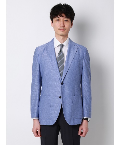 SUIT SQUARE(スーツスクエア)の「涼しい最高ニットジャケット/ウォッシャブル/ストレッチ/メッシュジャージー/織柄/CH28(テーラードジャケット・メンズ・ブルー/ベージュ/ネイビー・S/WIDE L/WIDE M/LL/L/M/SS/WIDE LL)」の20枚目の写真