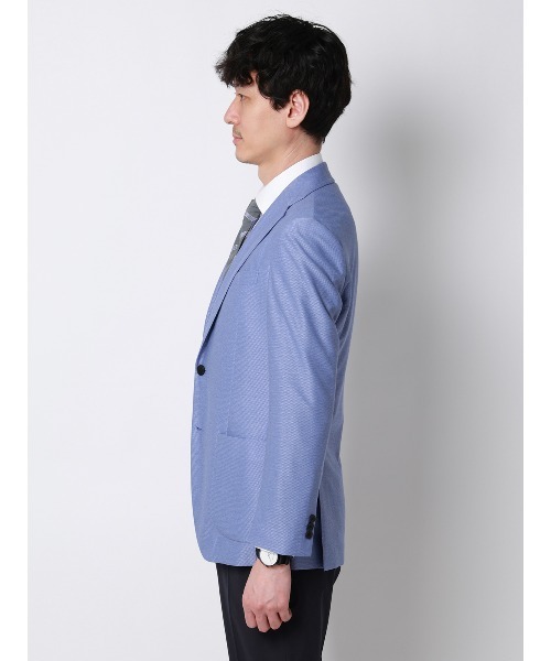SUIT SQUARE(スーツスクエア)の「涼しい最高ニットジャケット/ウォッシャブル/ストレッチ/メッシュジャージー/織柄/CH28(テーラードジャケット・メンズ・ブルー/ベージュ/ネイビー・S/WIDE L/WIDE M/LL/L/M/SS/WIDE LL)」の19枚目の写真